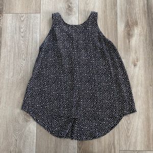 Lush Polka Dot High Neck Tank Top with ties on back
